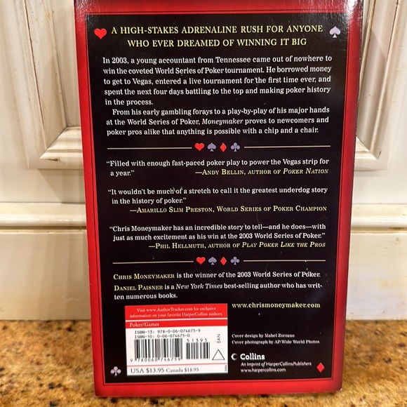 AUTOGRAPHED “MONEYMAKER”PAPERBACK BOOK - ABOUT AMATEUR TO WORLD SERIES OF POKER - Picture 3 of 6